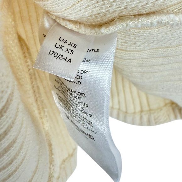 Anthropologie Robin Ribbed Tank Top Ecru XS - Picture 7 of 8